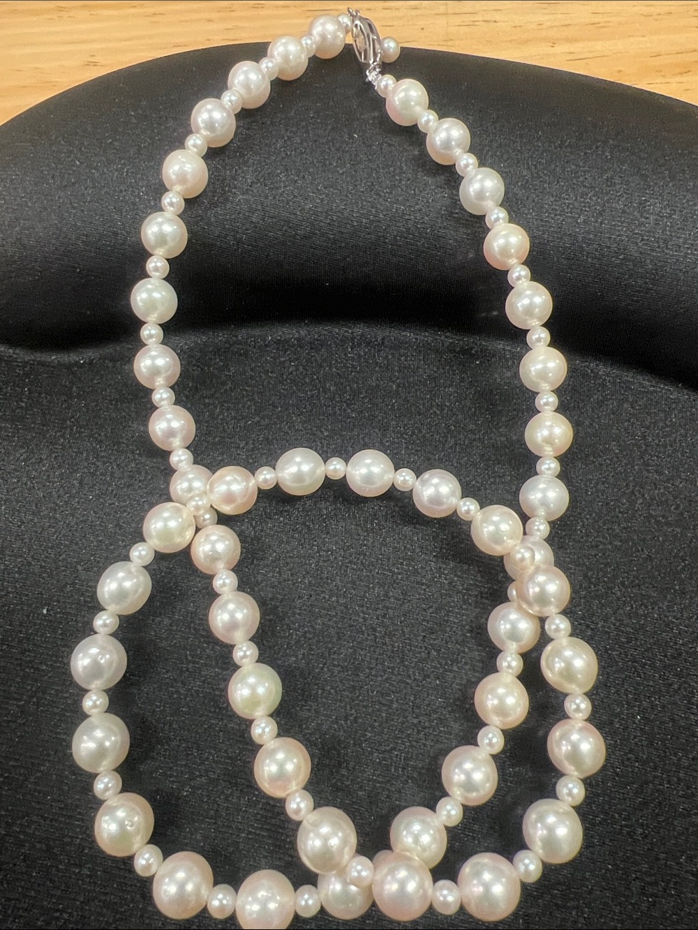 Pearl Cream Pearl Necklace with Silver Clasp - Pearl - Picture 6 of 7